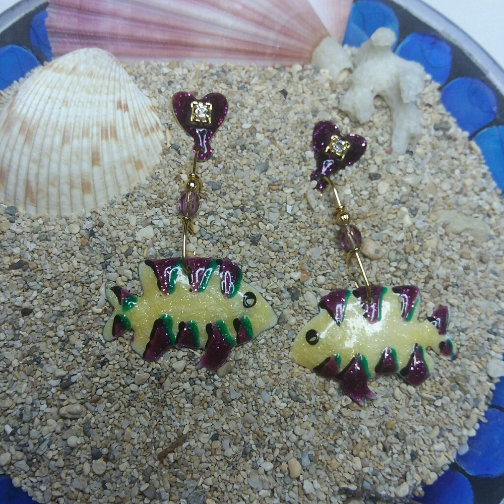 Vintage 1989 Lunch at the ritz earings